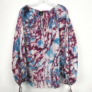 Just Cavalli by Roberto Cavalli Blouse Women's IT 42 Multicolor Long Sleeve Top